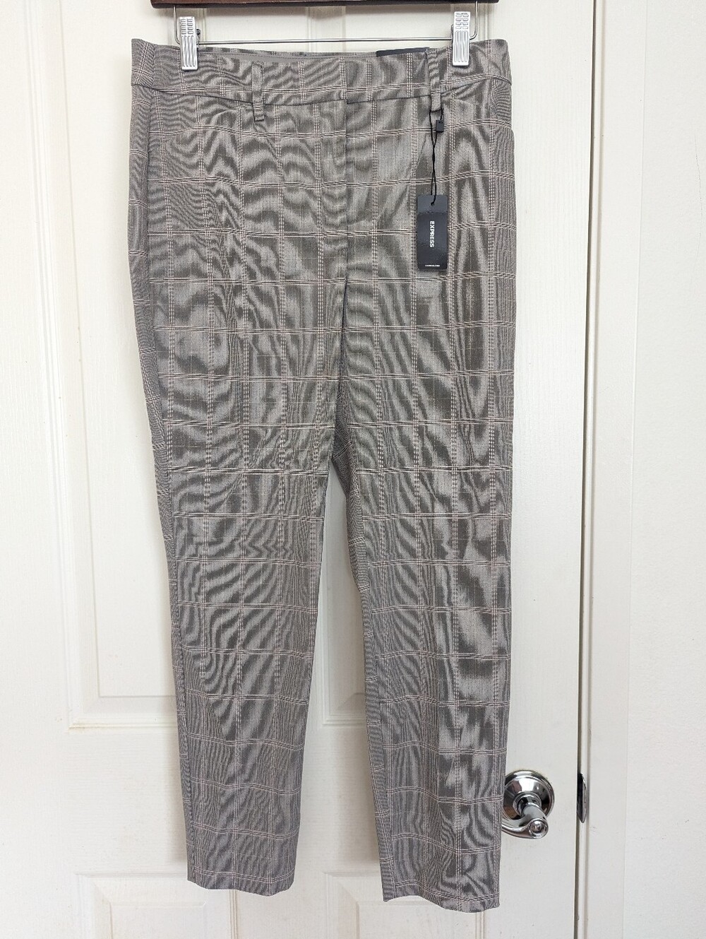 Women's Express Gray Plaid Editor Dress Pants - Size 6S